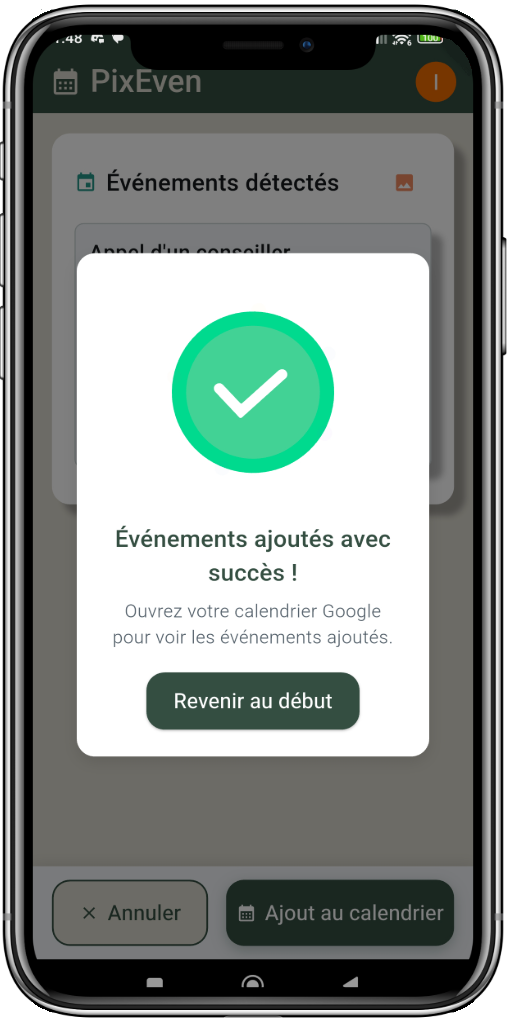 Interface PixEven - Détection d'événements